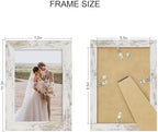 Hongkee 5.5 x 8.5 Diploma Frame Set of 4, Made of Real Glass and Distressed White Frame, 5.5 by 8.5 Photo for Wall or Tabletop - Image 2
