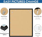 Hongkee 20x24 Picture Frame Set of 4, 20 x 24 Black Wood Style(Mat 16x20) - Image 5