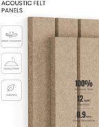 Fluxynara 48" x 36" Large Felt Bulletin Board, Taupe - Image 5