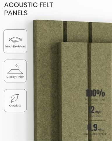 Fluxynara 36" x 24" Large Felt Bulletin Board, Olive Green - Image 5