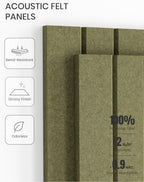 Fluxynara 36" x 24" Large Felt Bulletin Board, Olive Green - Image 5