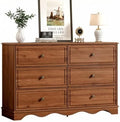 Chrangmay Modern Chest of Drawers with 6 Drawers,Deep Drawers,Clothes Organizer,Large Storage Cabinet for Living Room, Bedroom,Hallway,with Anti-Tipping Device, Brown by Chrangmay