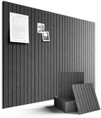 Fluxynara 48" x 36" Large Felt Bulletin Board, Charcoal Gray by FLUXYNARA