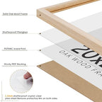 puthiac 20x24 Solid Oak Wood Picture Frames, Natural Oak, 3 Pack - Image 2