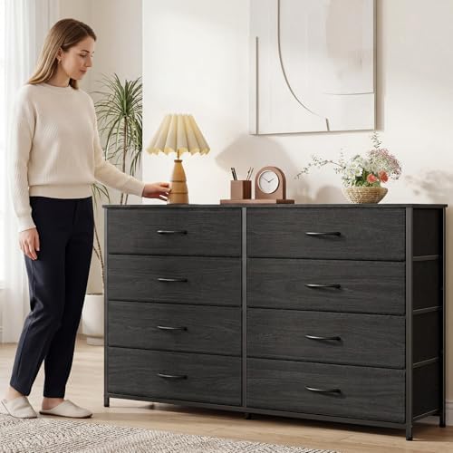 Furnulem Wide Dresser for Bedroom, TV Stand for 55'', 8 Drawer Dorm Dresser - Image 6