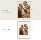 puthiac 10x14 Solid Oak Wood Picture Frames, Natural Oak, 3 Pack - Image 4