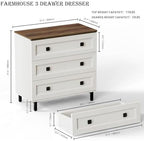 FENSULN Modern White Dresser for Bedroom with 9 Drawers, 3 in 1 Wooden Chest of Drawers with Organizer Storage for Bed Room,Livingroom Hallway - Image 5