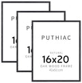 puthiac 16x20 Solid Oak Wood Picture Frames, Black, 3 Pack by PUTHIAC