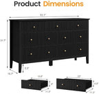RoyalCraft 7 Drawer Dresser for Bedroom, 53" Wide, Wooden Chest of Drawers - Image 2