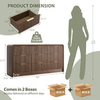 Decofy Fluted 9 Drawers Dresser, 63'' Wide Chest of Drawers for Bedroom - Image 2