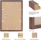 puthiac 12x18 Solid Oak Wood Picture Frame, Walnut, 1 Pack - Image 3