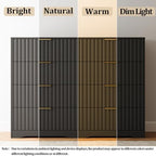Fluted 8 Drawers Dresser for Bedroom, 55" Wide Wood Dressers, Black - Image 5