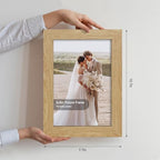 Hongkee 6x9 Picture Frame Set of 4, Made of Real Glass and Natural Oak Wooden Frame - 6 by 9 Photo for Wall or Tabletop Display - Image 2