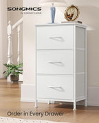 SONGMICS Dresser for Bedroom, Small Dresser with 3 Fabric Drawers - Image 3