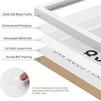 puthiac 8x8 Solid Oak Wood Picture Frame, White, 1 Pack - Image 2