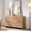Curved Drawer Dresser for Bedroom with 7 Drawers, 54'' Wide Chest of Drawer by TheBeautyofRusticRefined