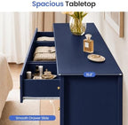 RoyalCraft Fluted Dresser for Bedroom with 9 Drawers, 59" Wide Long Dresser - Image 6