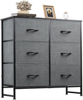 WLIVE Dresser for Bedroom with 6 Drawers, Dark Grey by WLIVE