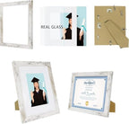 Hongkee 8.5 x 11 Picture Frame Set of 4, Made of Glass and Multicolour Certificate & Diploma Frame, 8.5 by 11 Photo for Wall or Tabletop - Display Picture 6x8 with Mat or 8.5x11 Without Mat - Image 3