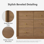 FORTUNETEC 55" Wide 9 Drawer Dresser for Bedroom, Walnut - Image 4