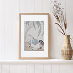 11x17 Picture Frame, Solid Oak Wood 11x17 Poster Frame with Mat to 8x12 - Image 2