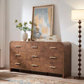 Curved Drawer Dresser for Bedroom with 9 Drawers, 63'' Wide Chest of Drawer by TheBeautyofRusticRefined