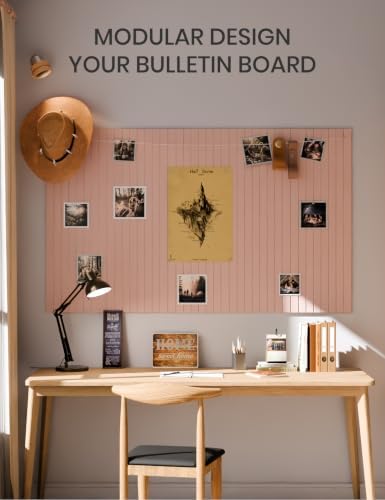 Fluxynara 36" x 24" Large Felt Bulletin Board, Pink - Image 6