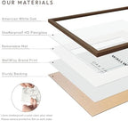 8x8 Picture Frames, Solid Oak Wood 8x8 photo Frame with Mat to 4x4 - Image 5