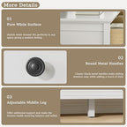 Tradare White Dresser for Bedroom, 8 Drawer Dresser with Metal Handles, 55" Wide Modern Dressers & Chest of Drawers for Living Room, Hallway, Entryway - Image 5