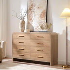 Curved Drawer Dresser for Bedroom with 8 Drawers, 54'' Wide Chest of Drawer by TheBeautyofRusticRefined