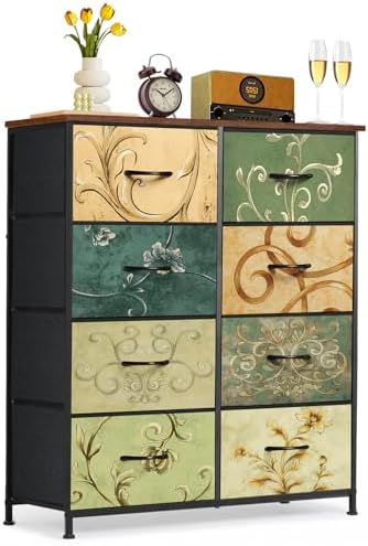 8-Drawer Dresser for Bedroom, Anti-Tip Tall Storage Organizer by SageNest