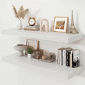 40" White Floating Shelves 12inch Deep Wall Shelf, Set of 2 by Ornawit