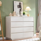 Standifurno 47’’ Wide Dresser with 8 Drawers, White Chest of Drawers with Deep Drawers & Handleless, Wooden Storage Organizer for Bedroom, Living Room, Hallway by StandifurnoFurniture