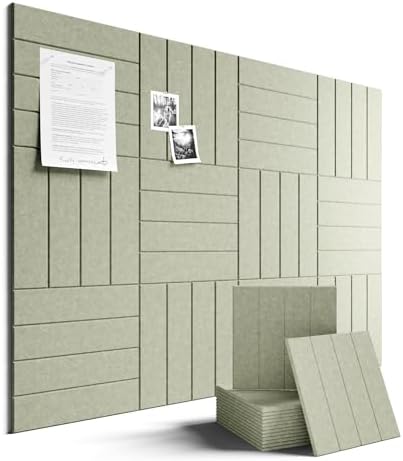 Fluxynara Felt Bulletin Board & Cork Board Alternative, Sage by FLUXYNARA