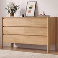 CHUWELL 51.1" Wide Oak 7 Drawer Dresser for Bedroom with Solid Wood Legs by CHUWELLStorageCabinet
