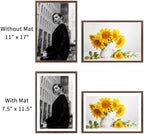 puthiac 11x17 Solid Oak Wood Picture Frames, Walnut, 3 Pack - Image 4