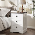Farmhouse 3 Drawers Dresser for Bedroom,White Dresser with Charging Station by FFBCFDKFurnitureSet