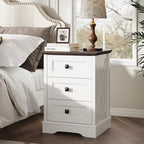 Farmhouse 3 Drawers Dresser for Bedroom,White Dresser with Charging Station by FFBCFDKFurnitureSet
