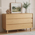 Nasonet 6 Drawer Dresser for Bedroom, 47'' Wide Mid Century Modern Dressers & Chests of Drawers, Wood Storage Drawer Dressers for Hallway, Home Office, Oak by Nasonet