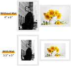 puthiac 4x6 Solid Oak Wood Picture Frames, White, 3 Pack - Image 4