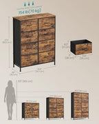 SONGMICS Dresser for Bedroom, Tall Dresser with 8 Fabric Drawers - Image 2