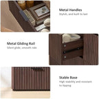 Fluted 9 Drawer Dresser for Bedroom, 54"W Wooden Large Long Chest of Drawer - Image 5