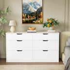 YESHOMY Dresser for Bedroom, 47.2" Modern Wood Chest with 6 Drawers, White - Image 5