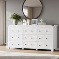 BORNOON 9-Drawer Dresser, Modern Wooden Storage Chest of Drawers, Dresser TV Stand, Wood Drawer Organizer with Metal Handles for Bedroom, Living Room, Hallway by BORNOON