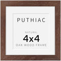 puthiac 4x4 Solid Oak Wood Picture Frame, Walnut, 1 Pack by PUTHIAC