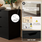 YESHOMY Black Dresser for Bedroom, 47.2" Modern Wood Chest with 6 Drawers - Image 4