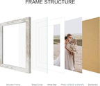 Hongkee 10x12 Picture Frame Set of 4, Made of Real Glass and Multicolour Frame - Display Picture 8x10 with Mat or 10x12 Without Mat, 10 by 12 Photo for Wall Mounting - Image 3
