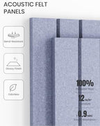 Fluxynara 36" x 24" Large Felt Bulletin Board, Soft Periwinkle - Image 5