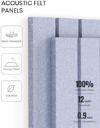 Fluxynara 48" x 36" Large Felt Bulletin Board, Soft Periwinkle - Image 5