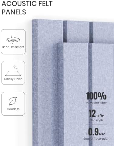 Fluxynara 48" x 36" Large Felt Bulletin Board, Soft Periwinkle - Image 5